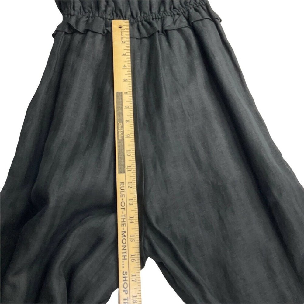 Joie Jumpsuit Womens Sz XS Alverna Black Linen Wide Off Shoulder Nwt Msrp $348 - Picture 8 of 11